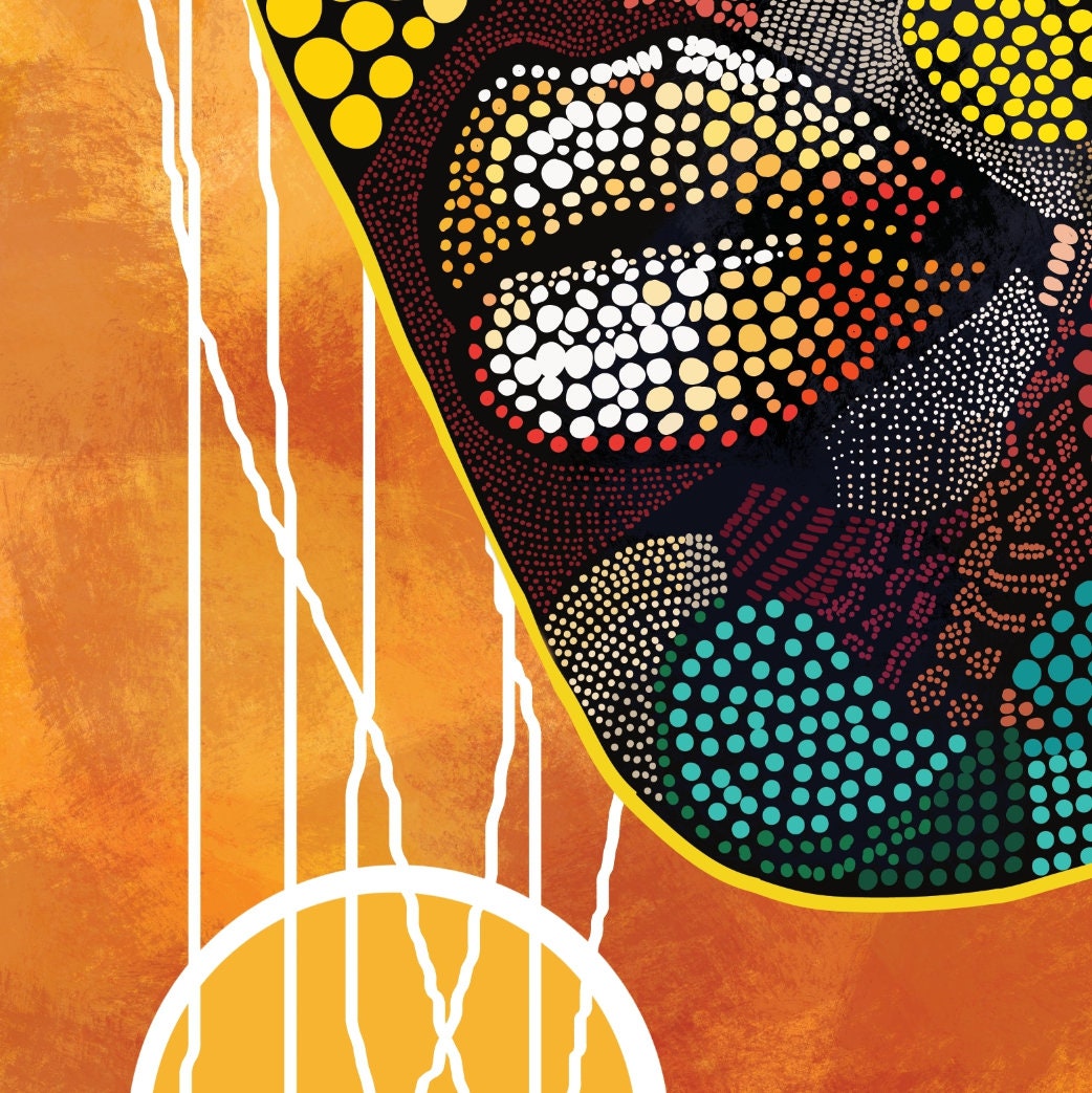 Modern abstract black woman portrait. Bright african american art, girly minimalist print, extra large above bed aesthetic room decor - African wall art