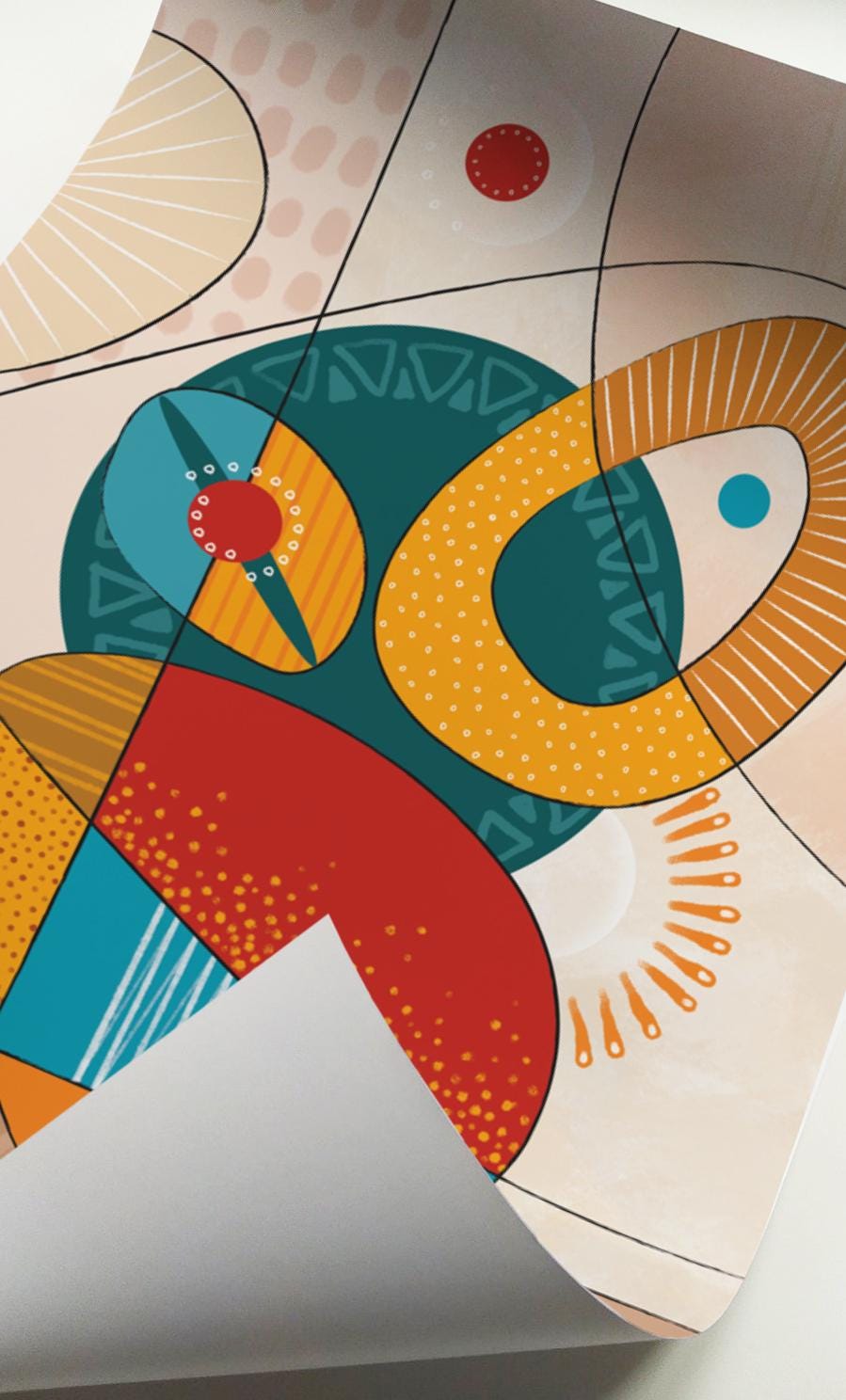 Modern abstract african art set of 3 print. Colorful gallery wall set. Bright tribal ornament minimalist above bed african wall art - African wall art -