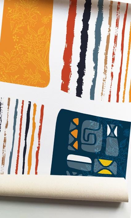 Modern african american art set of 3 print. Abstract colorful gallery wall set. Bright tribal ornament minimalist above bed african wall art - African wall art - Digital Prints