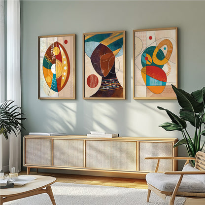 Set of 3 contemporary African American art prints, vibrant black women portrait gallery set