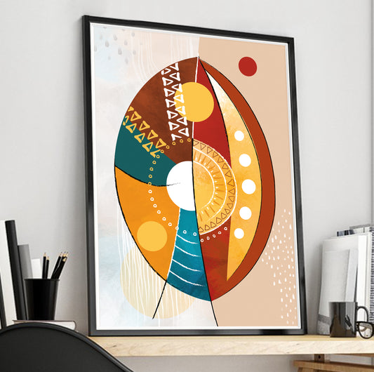 Modern African American art print – colorful abstract ethnic wall art for aesthetic room decor