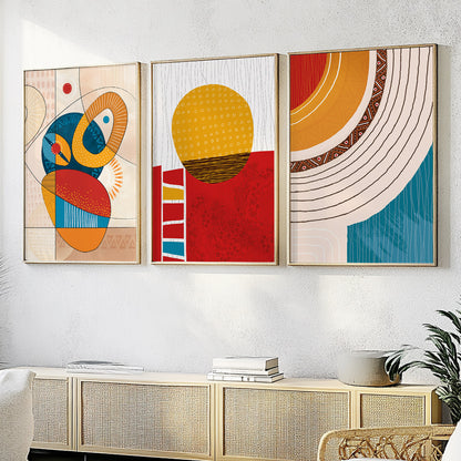 Minimalist African art set – modern tribal wall prints for bedroom, office, or gallery wall