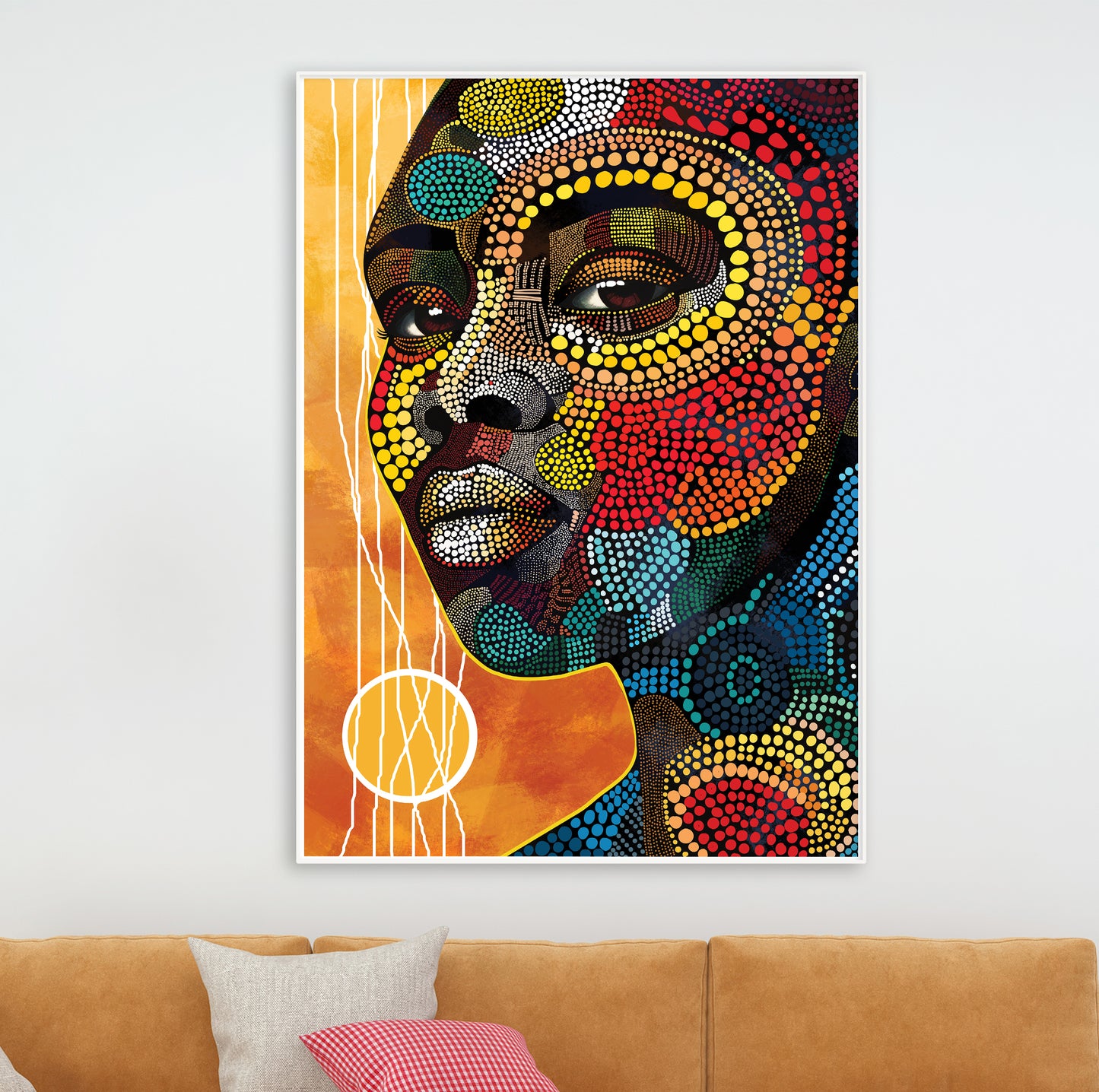 Minimalist abstract black woman print – modern girly art for extra large above bed aesthetic decor