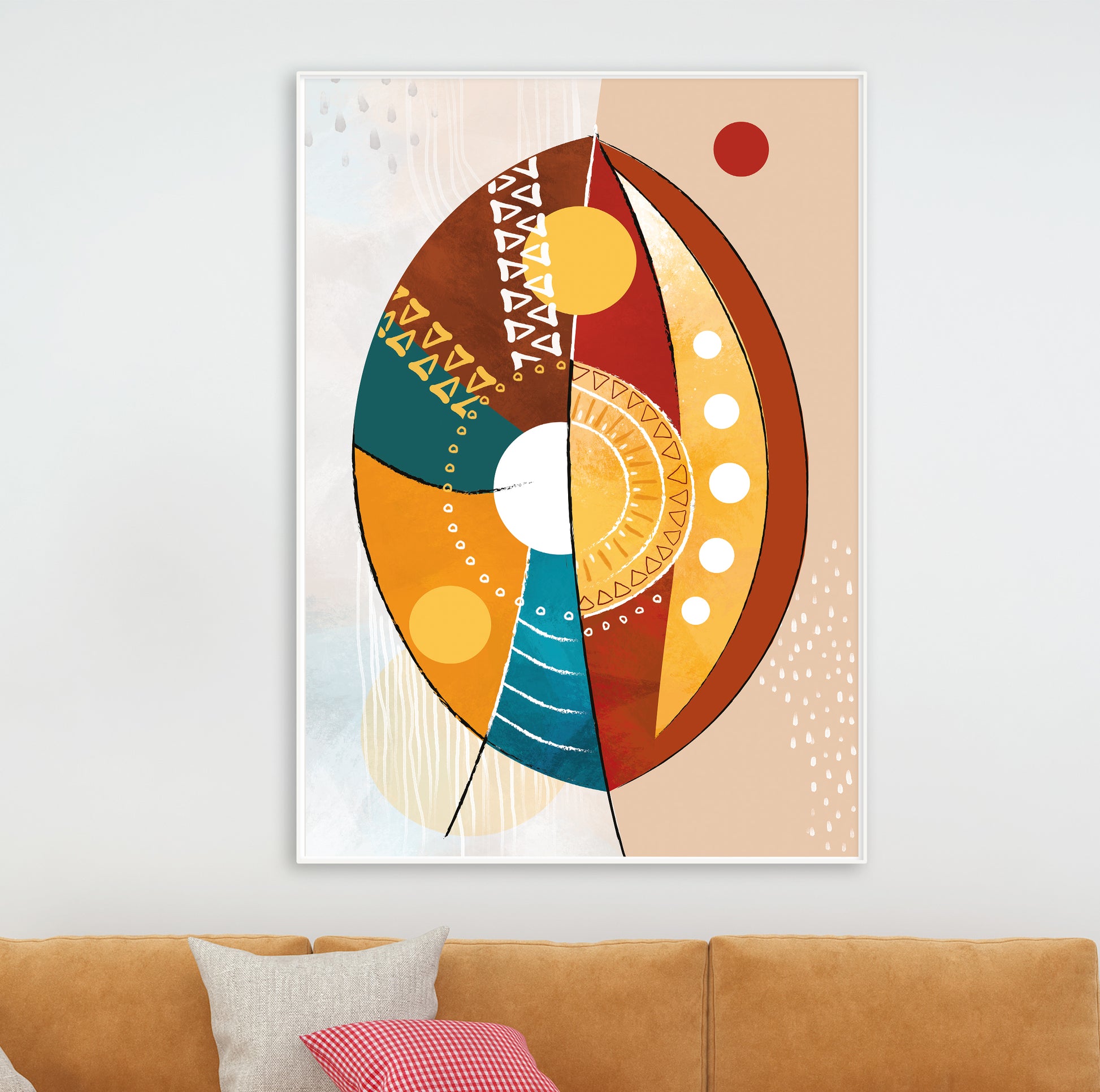 Abstract African American art print – modern colorful ethnic wall art for aesthetic room styling