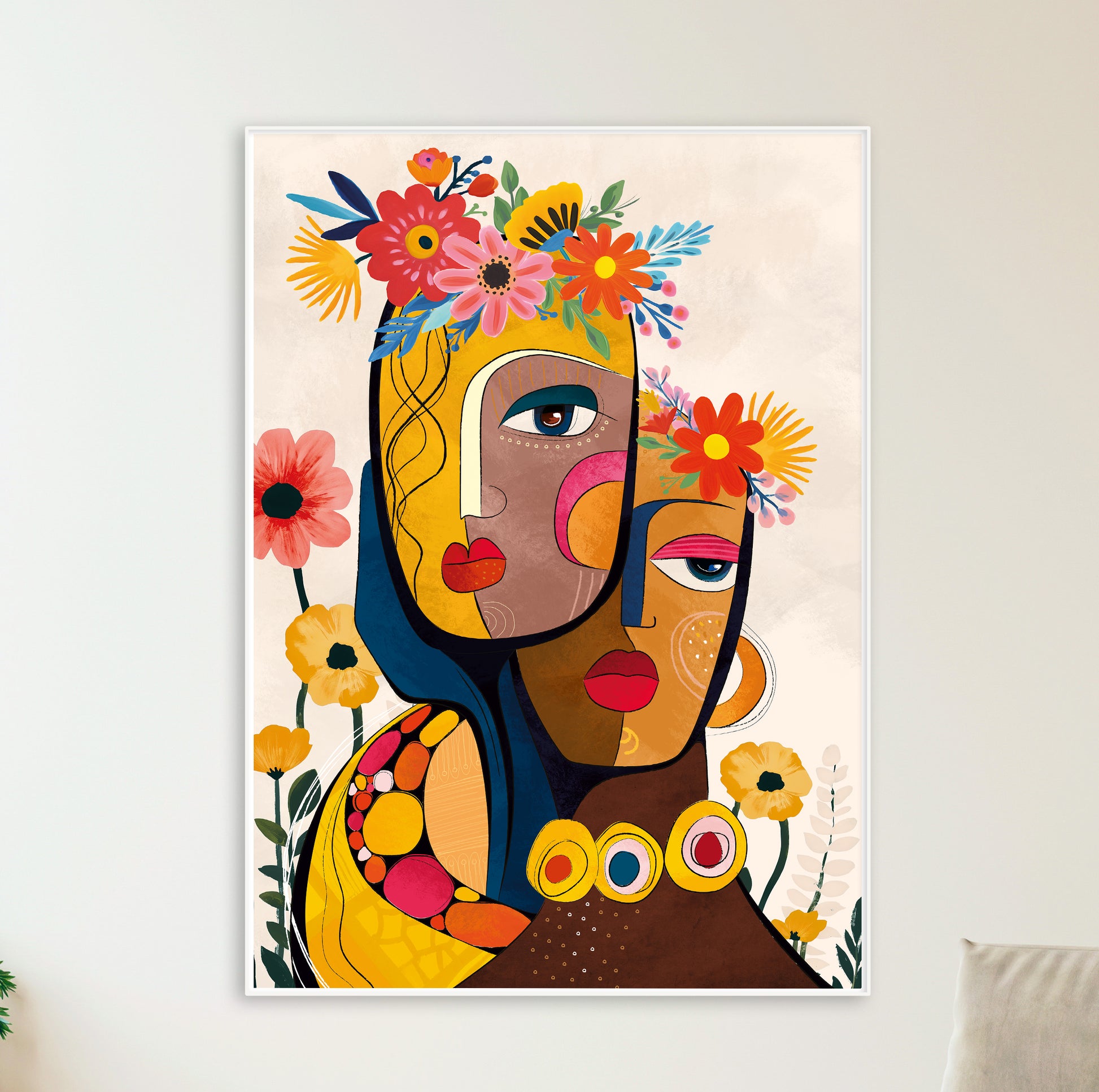 African American wall art – modern abstract black woman print for housewarming or birthday gift