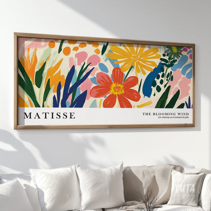 Bold colorful floral painting print sold without frame