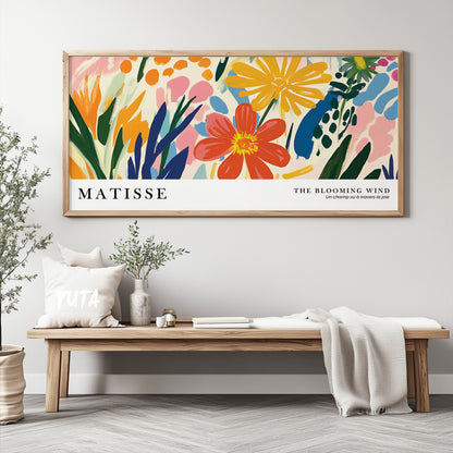 Vibrant flower art poster perfect for living room wall