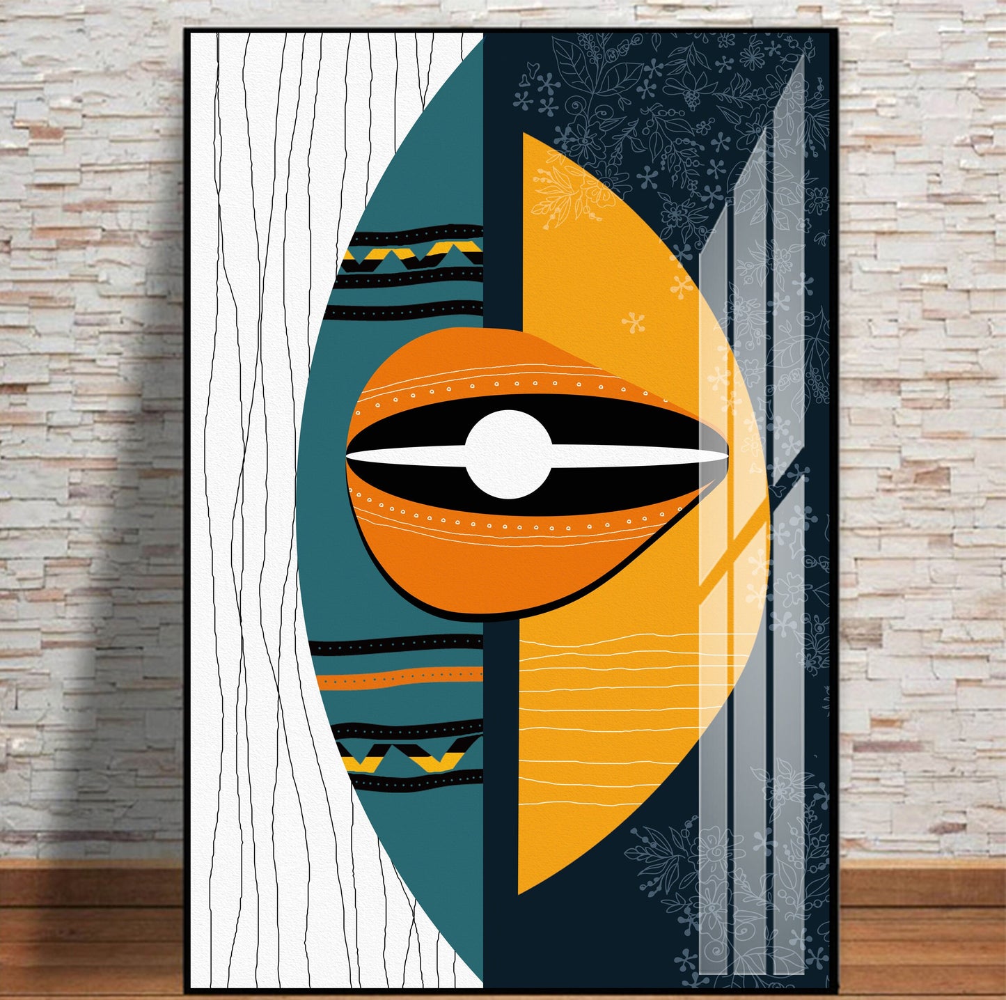 Modern african american art gallery wall set of 3 prints. Abstract colorful tribal ornament decor, minimalist bright triptych for home gift - African wall art - Digital Prints