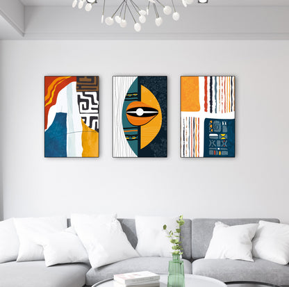 African american art set of 3 print. Abstract african art, ethnic gallery wall set. Modern colorful minimalist above bed african wall art - African wall art - Digital Prints