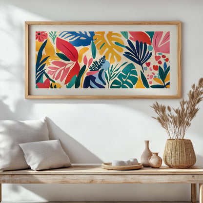 Henri Matisse Print, Colorful Tropical Leaves Wall Art, Panoramic Matisse Wall Art, Oversized Mid Century Modern Art Decor - Mid century modern art - Digital Prints