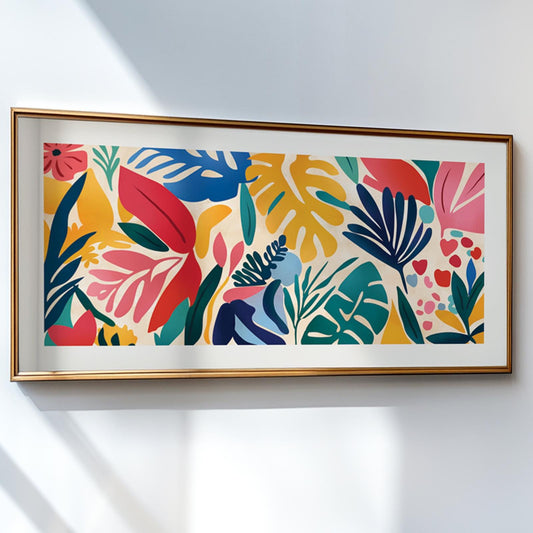 Henri Matisse Print, Colorful Tropical Leaves Wall Art, Panoramic Matisse Wall Art, Oversized Mid Century Modern Art Decor - Mid century modern art - Digital Prints