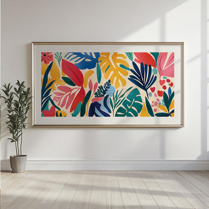 Henri Matisse Print, Colorful Tropical Leaves Wall Art, Panoramic Matisse Wall Art, Oversized Mid Century Modern Art Decor - Mid century modern art - Digital Prints