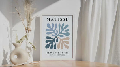 Blue Matisse Print, Minimalist Neutral Room Decor, Pastel Henry MatisseTrendy Poster, Famouse Drawing, Bedroom, Living Room Art